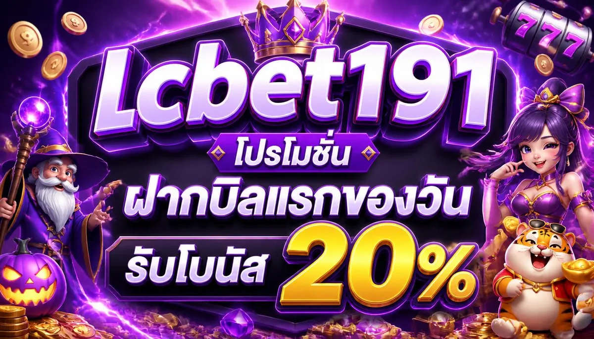 lcbet191 โปรโมชั่น ฝากบิลแรกของวัน รับโบนัส 20%